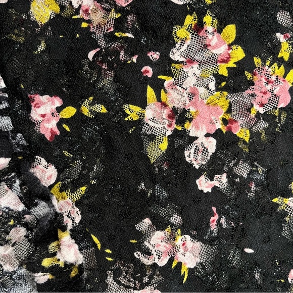 [XL]Anna Bella Vintage Floral Lace Lined Asymmetrical Midi Sleeveless dress - Picture 5 of 12